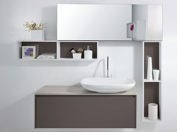 METROPOLIS 24 - Single wall-mounted vanity unit with mirror by LASA IDEA - view 2